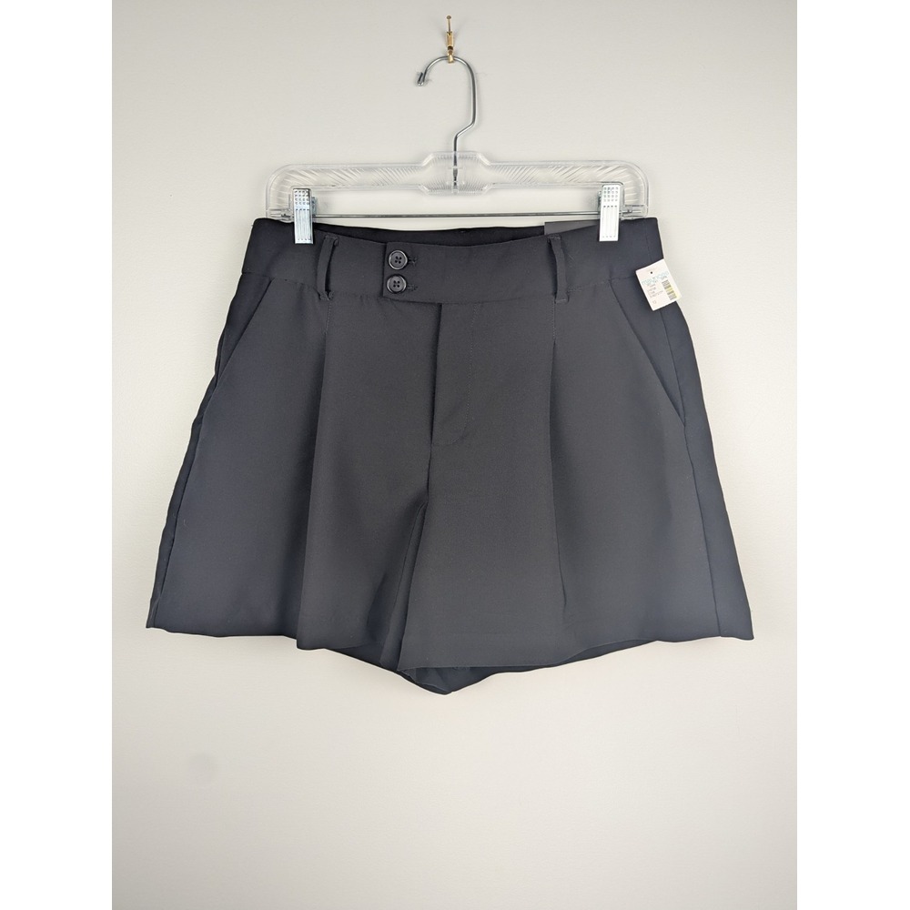 Maurices Women's Black High Rise‎ Shorts Idealist 4" Black Size 12 Pleated Work